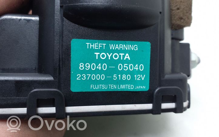 Toyota Avensis T270 Alarmes antivol sirène 8904005040