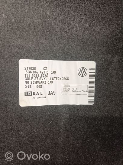 Volkswagen Golf VII Нижний отделочный щит бока багажника 5G6867427D