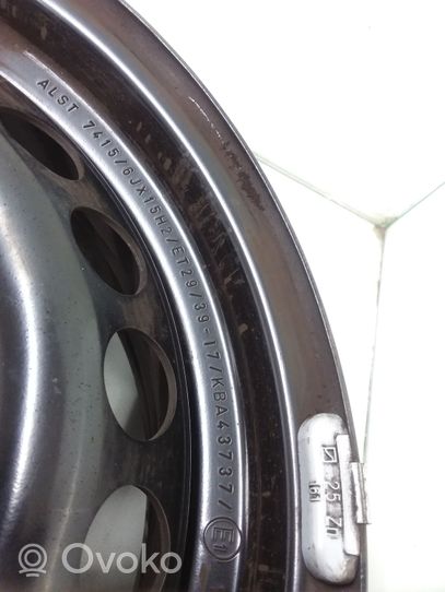 Audi A1 R15 steel rim KBA43737