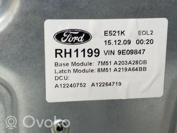 Ford Focus Etuikkunan nostomekanismi ilman moottoria 4M51A045H16A