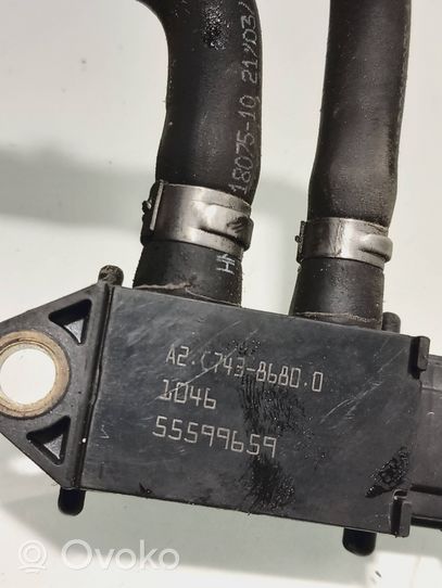 Opel Astra K Exhaust gas pressure sensor 55599659