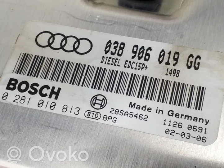 Audi A4 S4 B6 8E 8H Moottorin ohjainlaite/moduuli 038906019GG