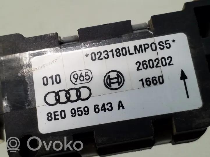 Audi A4 S4 B6 8E 8H Airbag deployment crash/impact sensor 8E0959643A