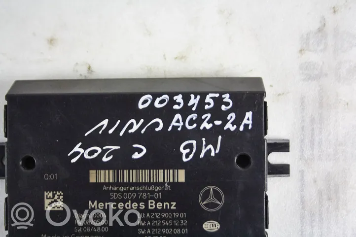 Mercedes-Benz E W212 Tow bar trailer control unit/module a2129001901