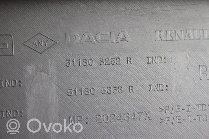 Dacia Duster II Zaślepka / Osłona haka holowniczego przednia 511803252R