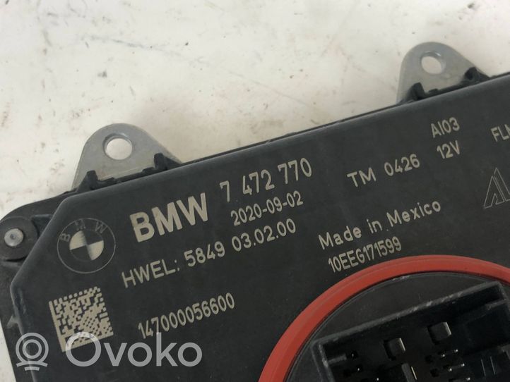 BMW X3 G01 Modulo di controllo ballast LED 7472770