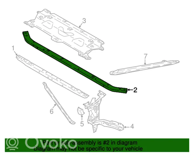 BMW X3 G01 Top upper radiator support slam panel 51647400109