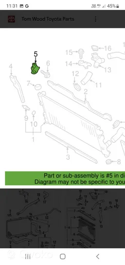 Toyota GT 86 Laikiklis radiatorių panelės (televizoriaus) SU00301176