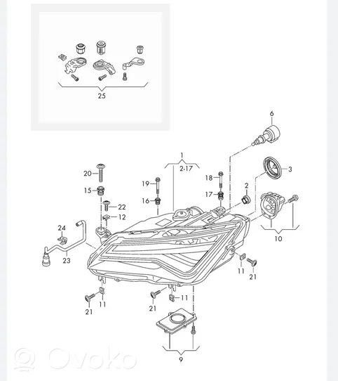 Seat Ateca Support phare frontale 575998225