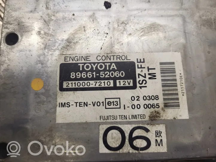 Toyota Yaris Sterownik / Moduł ECU 8966152060