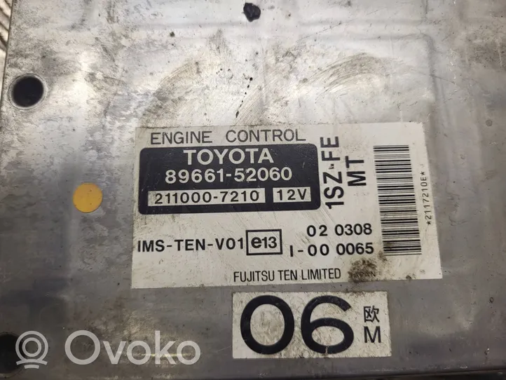 Toyota Yaris Calculateur moteur ECU 8966152060