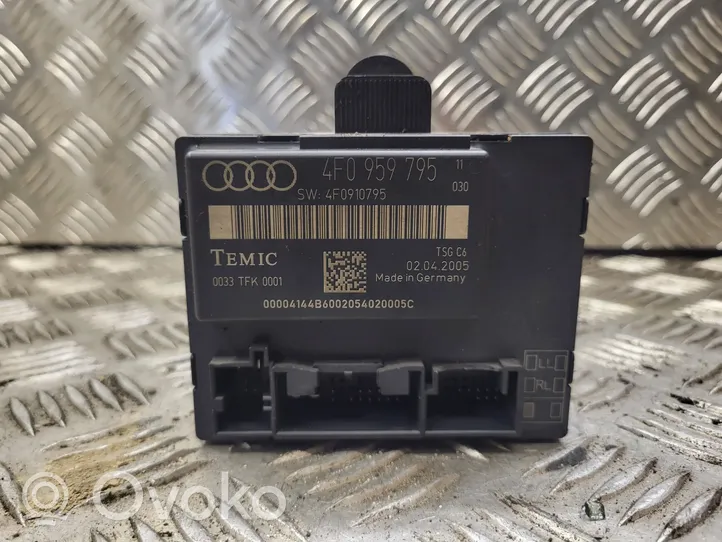 Audi A6 S6 C6 4F Durų elektronikos valdymo blokas 4F0959795