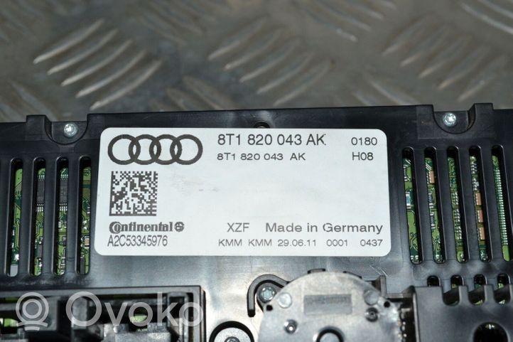 Audi A4 S4 B8 8K Climate control unit 8T1820043AK