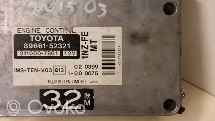 Toyota Yaris Verso Sterownik / Moduł ECU 8966152321