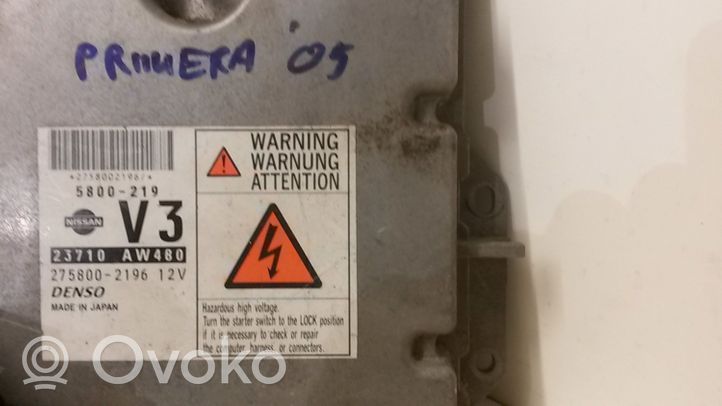 Nissan Primera Komputer / Sterownik ECU i komplet kluczy 5800219