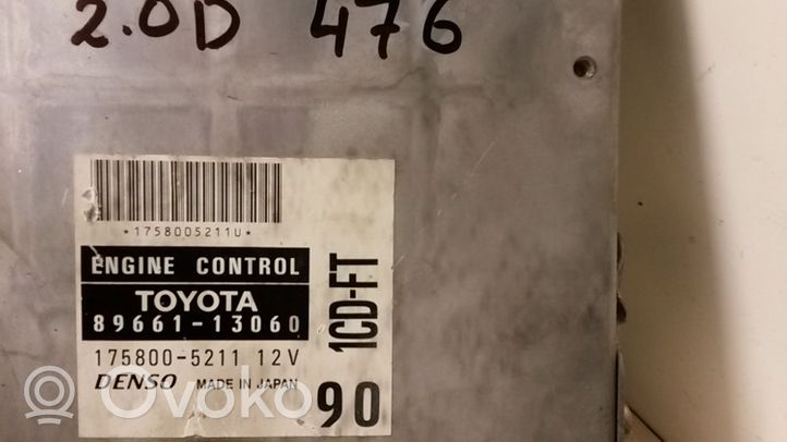 Toyota Corolla Verso E121 Kit centralina motore ECU e serratura 8966113060