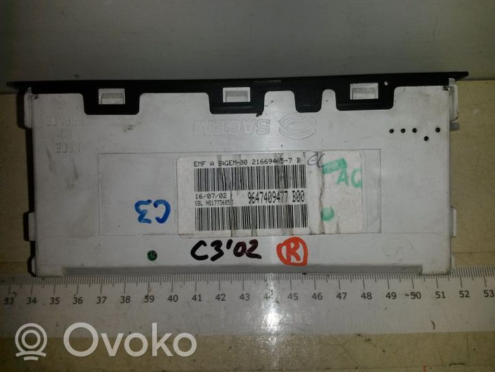 Citroen C3 Monitori/näyttö/pieni näyttö 9647409477