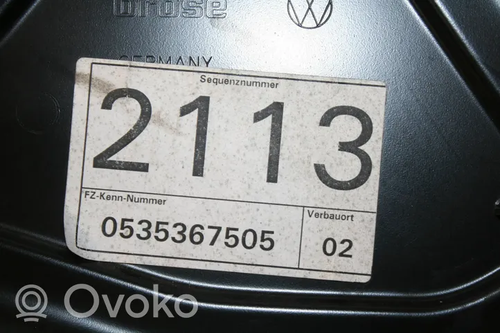 Volkswagen PASSAT B6 Takaoven manuaalinen ikkunan nostin 0535367505