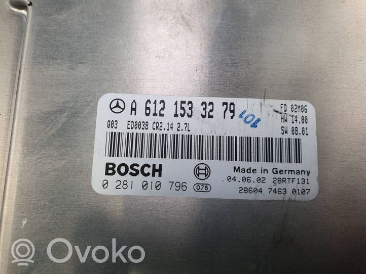 Mercedes-Benz ML W163 Komputer / Sterownik ECU silnika A6121533279