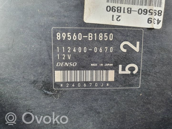 Daihatsu Sirion Unité de commande, module ECU de moteur 89560-B1850