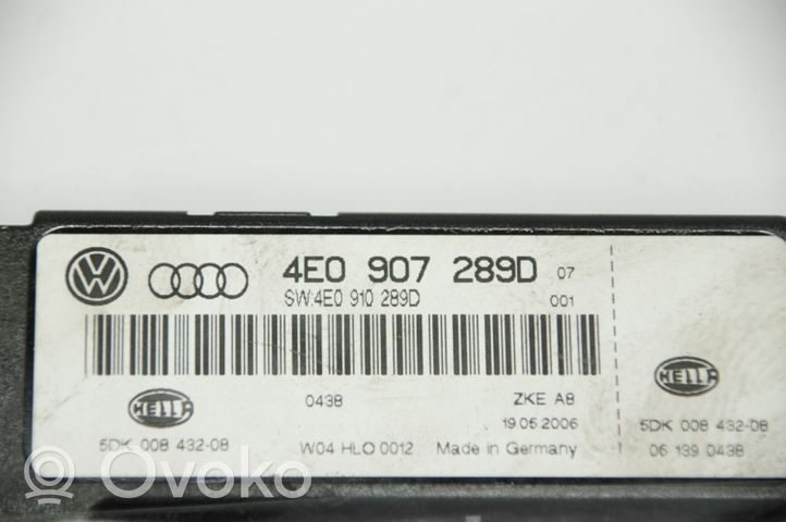 Audi A8 S8 D3 4E Module de contrôle carrosserie centrale 