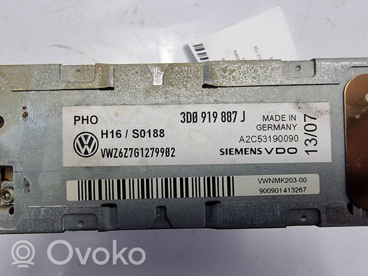 Volkswagen Phaeton Lecteur de carte 3D0919887J