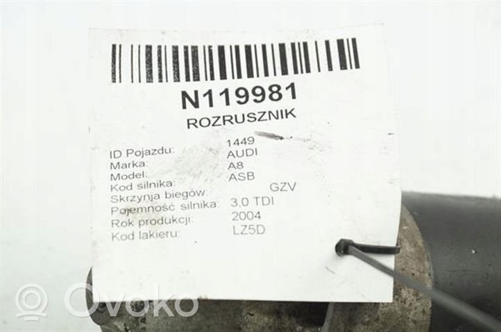 Audi A8 S8 D3 4E Rozrusznik 