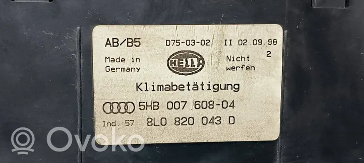 Audi A4 S4 B5 8D Panel klimatyzacji 5HB00760804