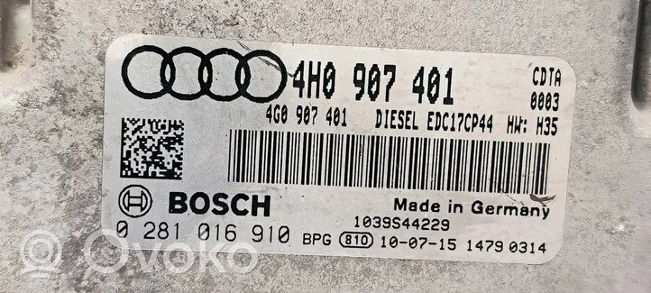 Audi A8 S8 D4 4H Centralina/modulo motore ECU 4H0907401