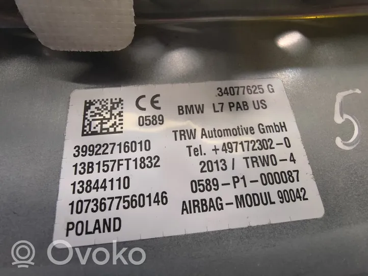 BMW 3 F30 F35 F31 Poduszka powietrzna Airbag pasażera 9227160