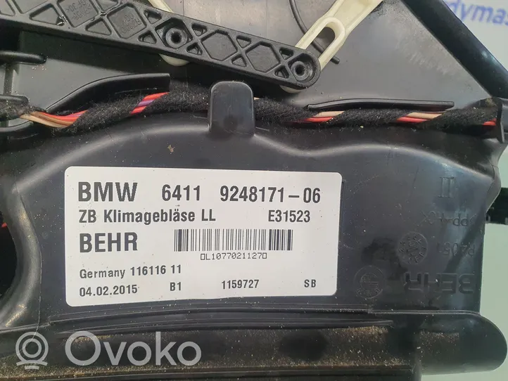 BMW 7 F01 F02 F03 F04 Ventola riscaldamento/ventilatore abitacolo 9248171