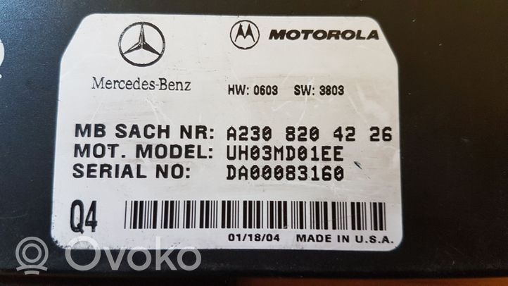 Mercedes-Benz CLK A209 C209 Telefono valdymo blokas A2308204226