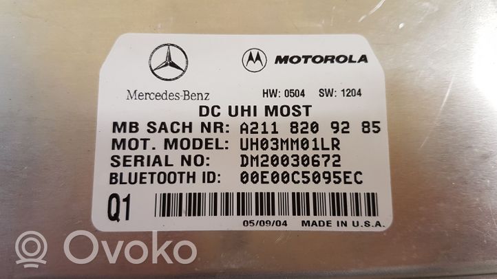 Mercedes-Benz C W203 Autres dispositifs A2118209285