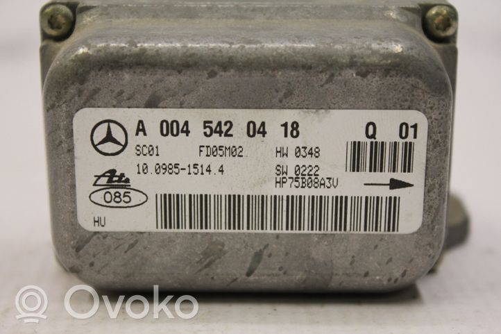 Mercedes-Benz C W203 Capteur d'accélération A0045420418