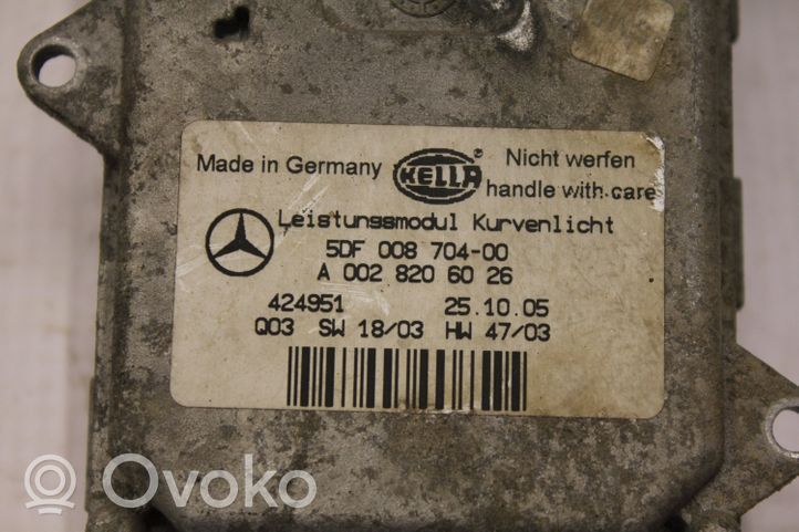 Mercedes-Benz CLS C219 Headlight ballast module Xenon A0028206026