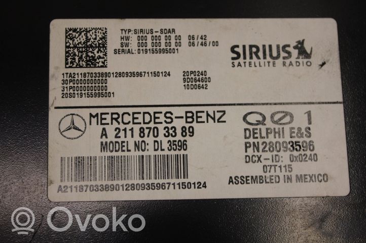 Mercedes-Benz ML W164 Autres dispositifs A2118703389