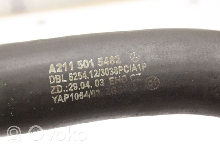 Mercedes-Benz CLS C219 Engine coolant pipe/hose A2115015482