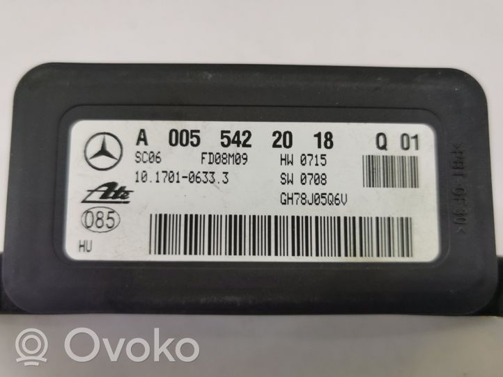 Mercedes-Benz S W221 Vairo padėties (kampo) daviklis A0055422018