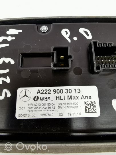 Mercedes-Benz E W213 Modulo di zavorra faro Xenon A2229003013