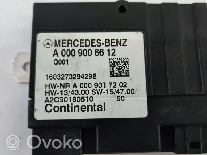 Mercedes-Benz E W213 Polttoaineen ruiskutuspumpun ohjainlaite/moduuli A0009006612