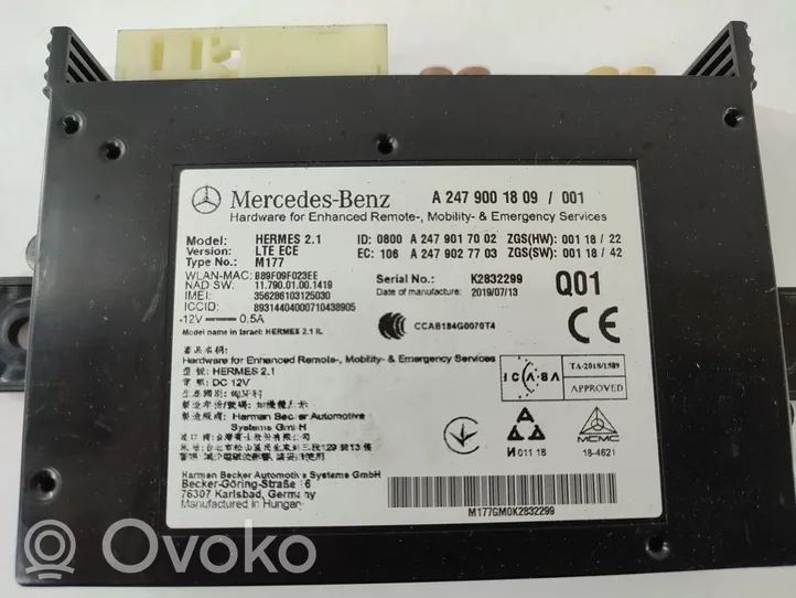 Mercedes-Benz A W177 Bluetoothin ohjainlaite/moduuli A2479001809