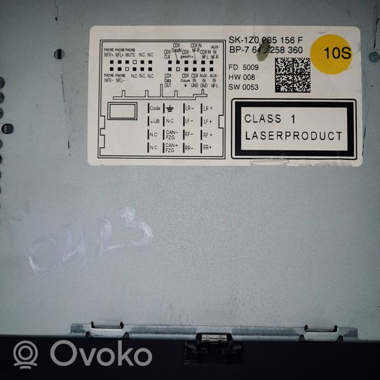 Skoda Octavia Mk2 (1Z) Radio/CD/DVD/GPS-pääyksikkö 1Z0035156F