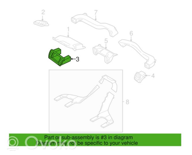 Subaru Outback Griglia di ventilazione centrale cruscotto 66060AG