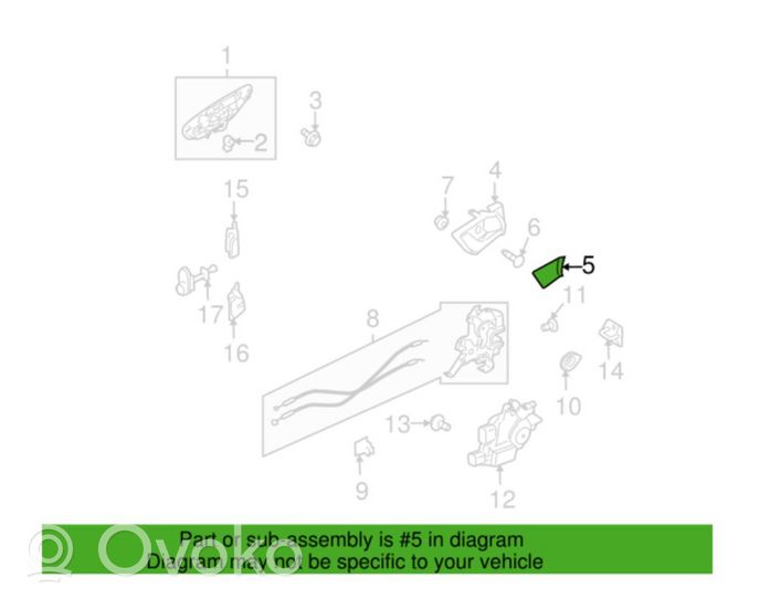 Subaru Legacy Copertura per maniglia portiera posteriore 61120AG01AJC