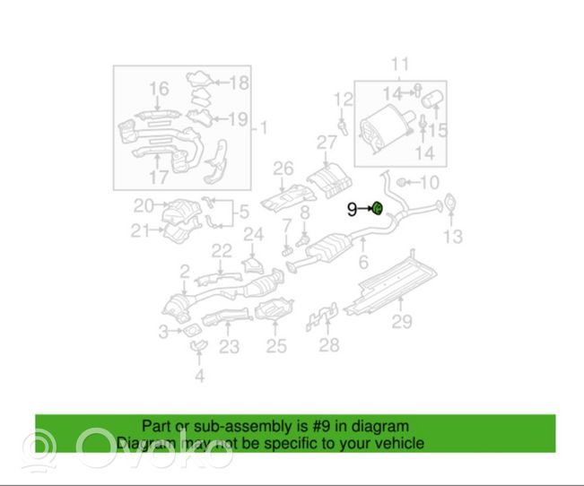 Subaru Legacy Support / crochet de silencieux d'échappement 44066AE00B