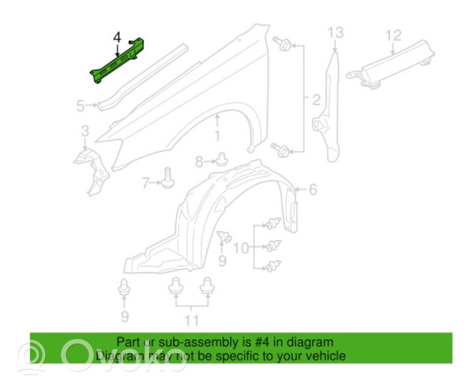 Subaru Legacy Supporto di montaggio del parafango 57160AG01A9P