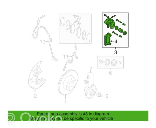 Subaru Outback Pinza del freno anteriore 26292SA011