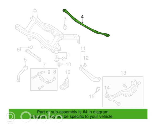 Subaru Legacy Autres pièces de suspension arrière 20157AG040