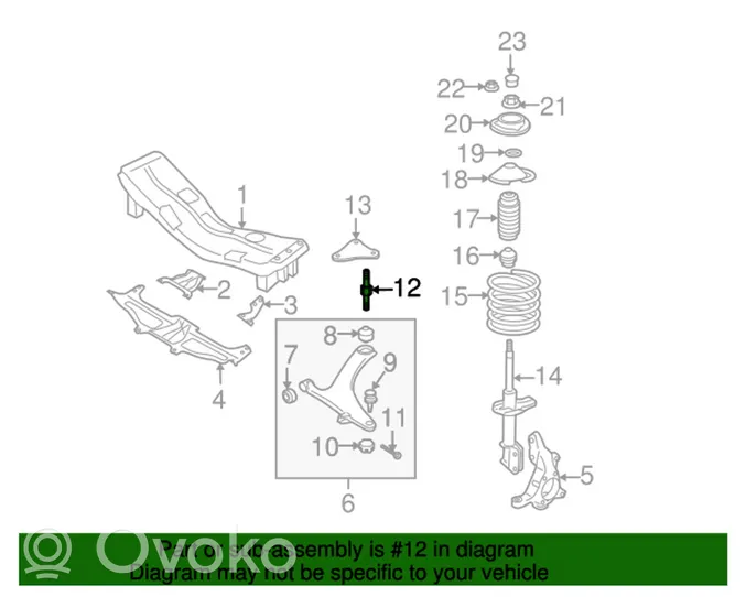 Subaru Legacy Muu etuiskunvaimentimien osa 901370009