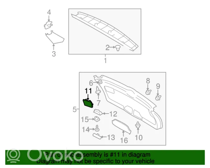 Subaru Legacy Rivestimento luce posteriore 94381AG04AJC